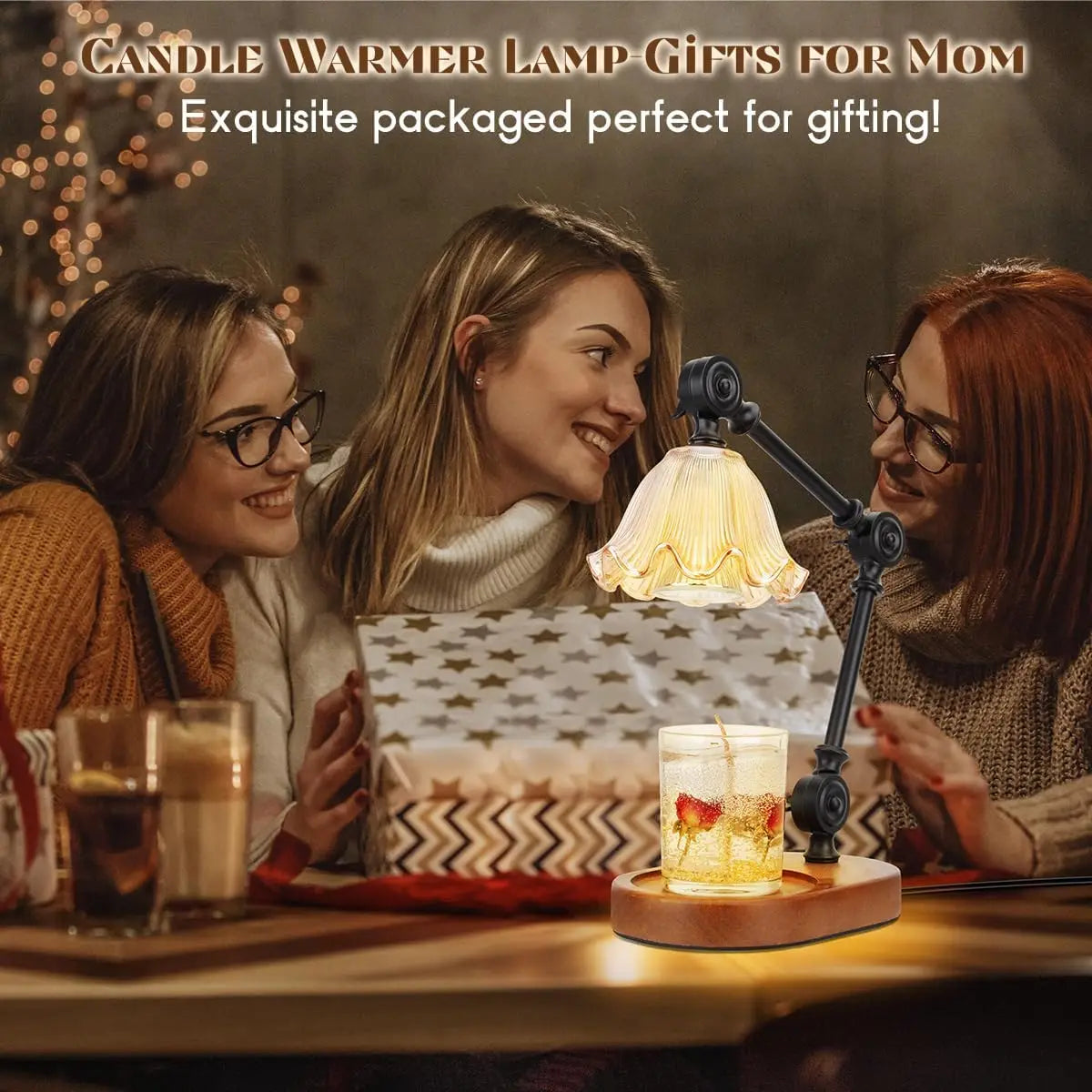 Candle Warmer Lamp,Adjustable Height, Timer,Dimmable,Home Decor, Birthday Gifts,Wax Melts Warmer for Jar Candles with 2 Bulbs