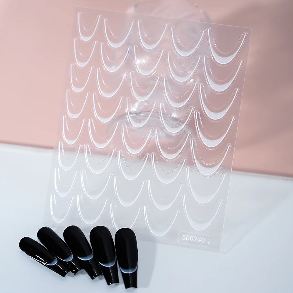 Self-Adhesive French Lines Nail Stickers for Easy Manicure - Smarsty