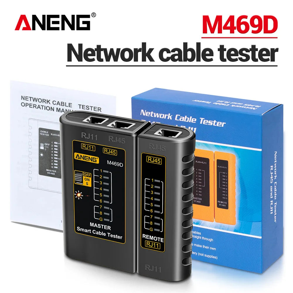 ANENG M469D Network Analyzer Tester for RJ45 and RJ11 - Smarsty