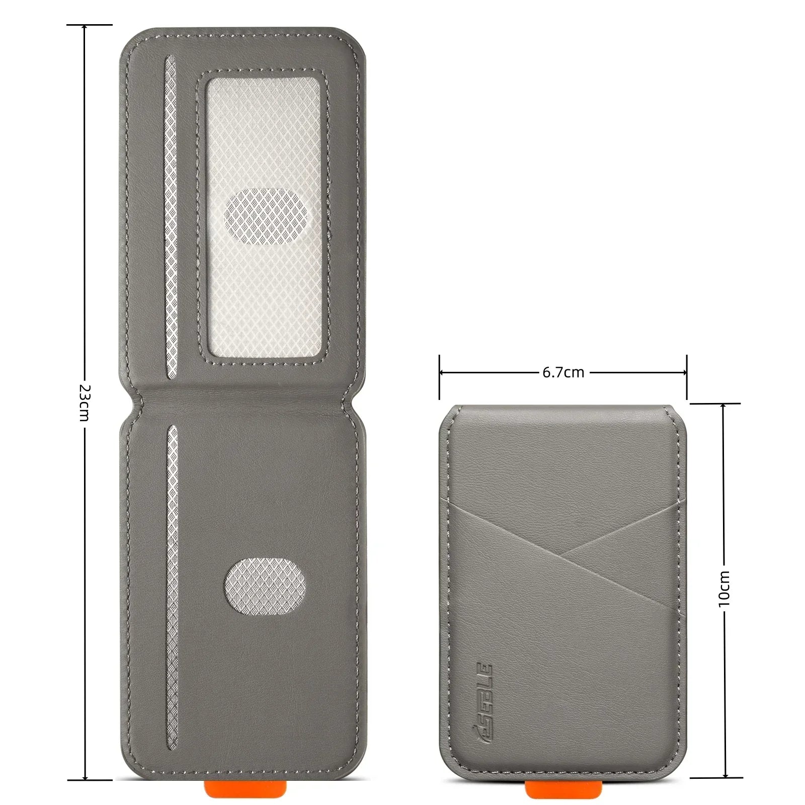 Luxury Leather Cellphone Magsafe Magnetic Card Holder For IPhone 14 13 15 16 17 Pro Max 16Plus RFID Anti-Skimming Bank ID Card