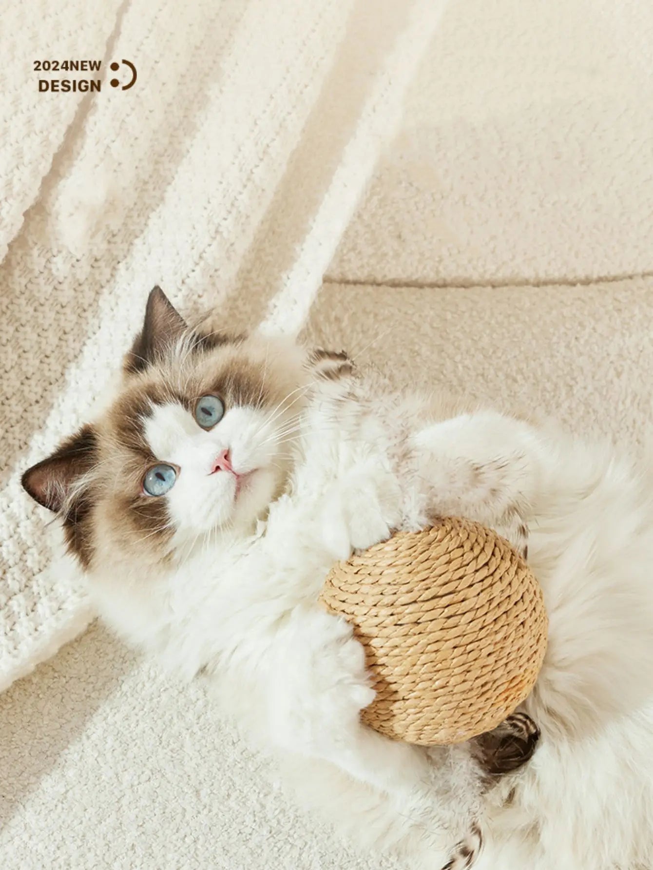 Interactive Sisal Cat Scratching Ball Toy for Dental Care - Smarsty