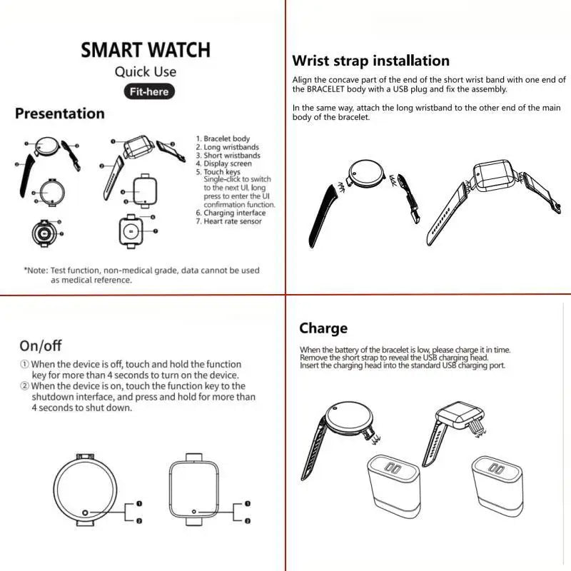 Smartwatch Fitness Tracker with Music Control and Pedometer - Smarsty