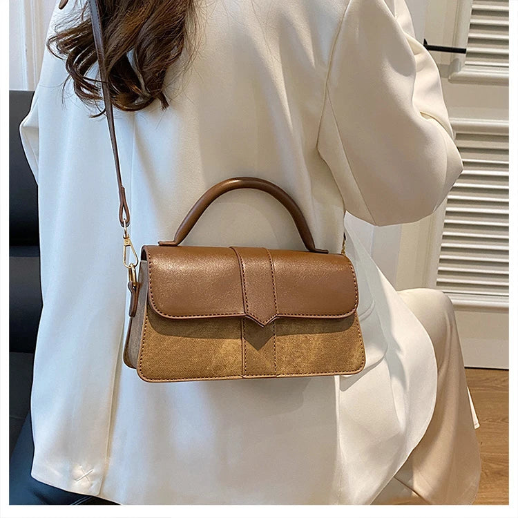 Versatile PU Leather Shoulder Bag For Women Square Satchel - Smarsty