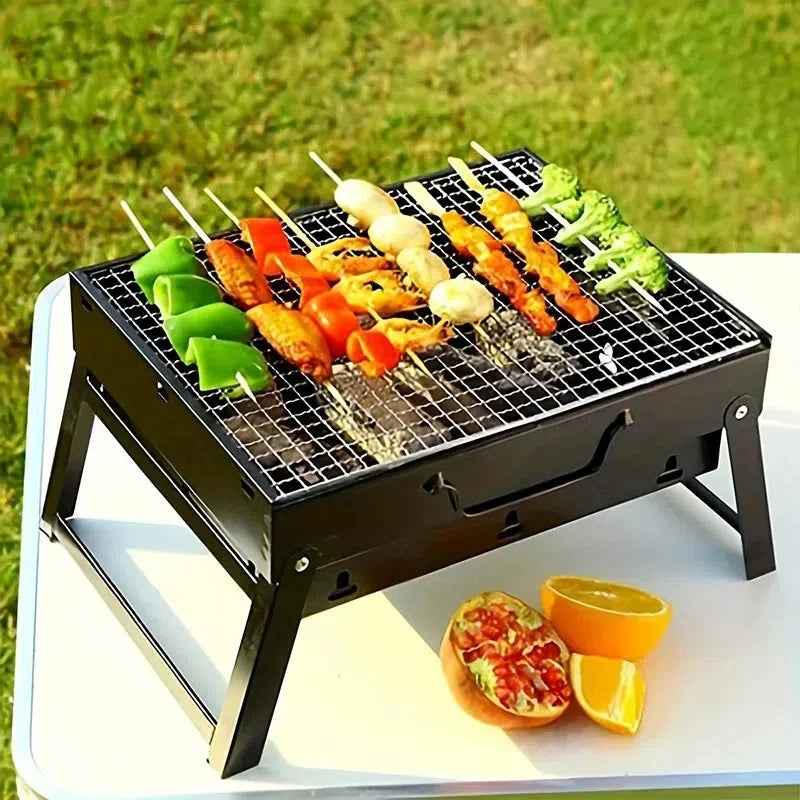Portable Stainless Steel BBQ Grill Kit for Outdoor Cooking - Smarsty