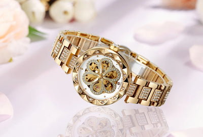 Forsining Women's Skeleton Watch with Luminous Hands - Smarsty
