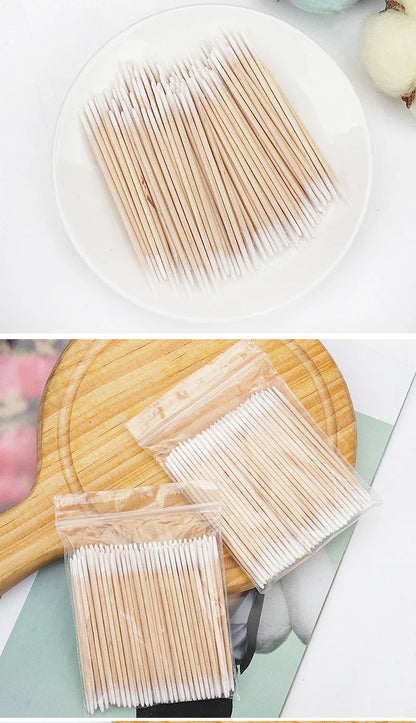 Disposable Wood Cotton Swabs for Eyelash Extensions - Smarsty