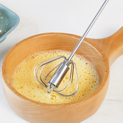 Stainless Steel Egg Beater Durable Semi-Automatic Mixer for Effortless Egg Cream Mixing Stirring and Beating for Kitchen Baking - Smarsty