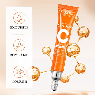 SADOER Vitamin C Eye Cream for Dark Circles and Puffiness - Smarsty