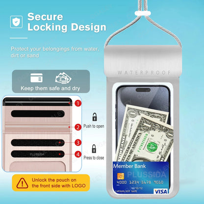 IPX8 Universal Waterproof Bag Cell Phone Pouch Case Water Proof Underwater Dry Bag For iPhone 17 Pro Max 16 Xiaomi Samsung Cover