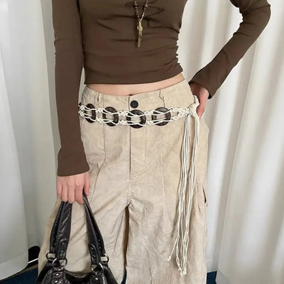 Bohemian Butterfly Tassel Waist Chain Adjustable Belt - Smarsty