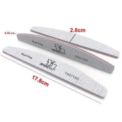 5Pcs Nail File Set with Mixed Grits for Professional Manicure - Smarsty