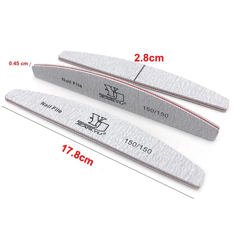5Pcs Nail File Set with Mixed Grits for Professional Manicure - Smarsty