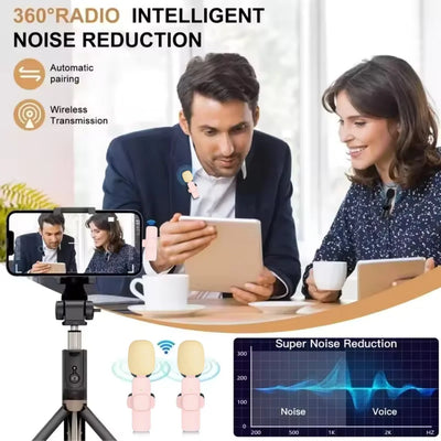 Portable Wireless Lavalier Microphone for Clear Live Streaming - Smarsty
