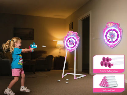 VATOS Night-Light Bow Arrow Guns Toy For Girls Archery Stand Target Board Indoor Outdoor Game Toys Kids Christmas Birthday Gift