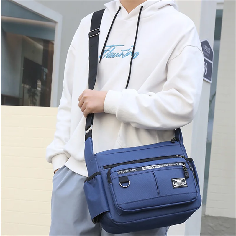 Mens Messenger Bag Crossbody Satchel Waterproof Oxford - Smarsty