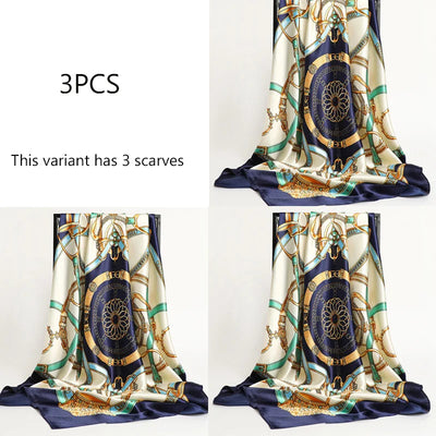 Luxury Satin Silk Scarf for Women Sun Protection - Smarsty