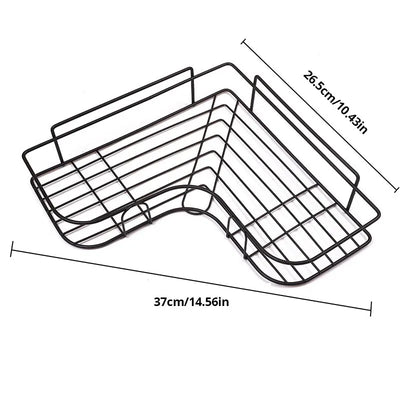 Durable Iron Triangle Corner Rack for Kitchen and Bathroom - Smarsty