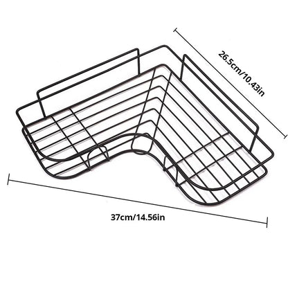 Durable Iron Triangle Corner Rack for Kitchen and Bathroom - Smarsty
