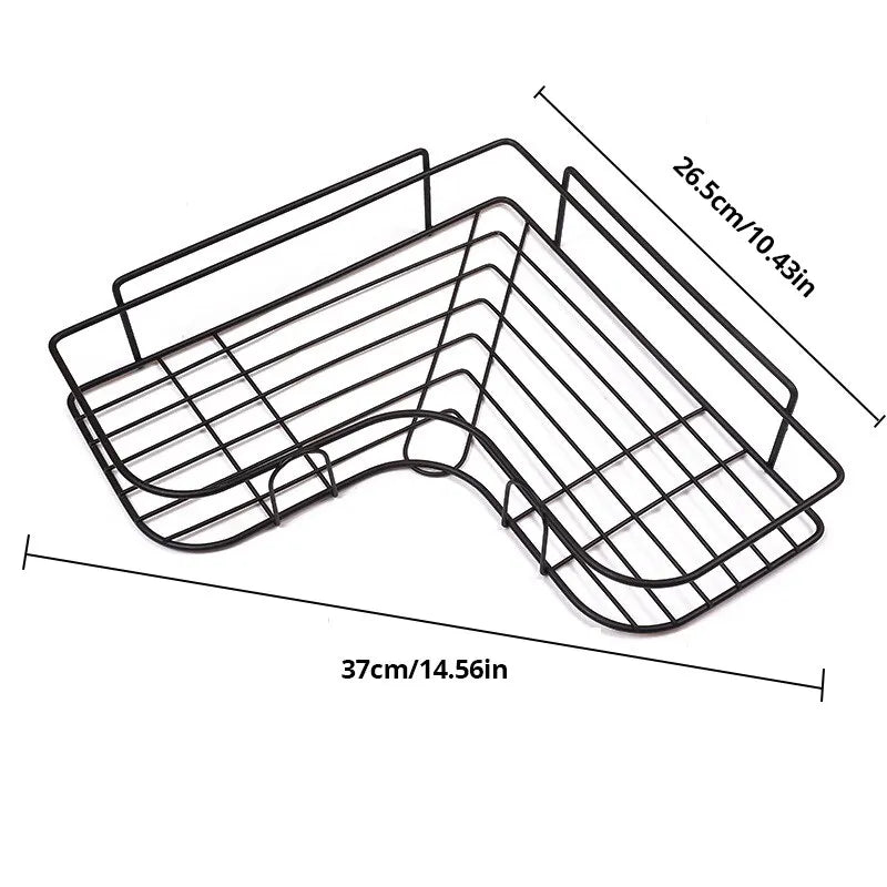 Durable Iron Triangle Corner Rack for Kitchen and Bathroom - Smarsty