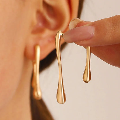 Vintage Gold Flower Stud Earrings Lightweight Hypoallergenic - Smarsty