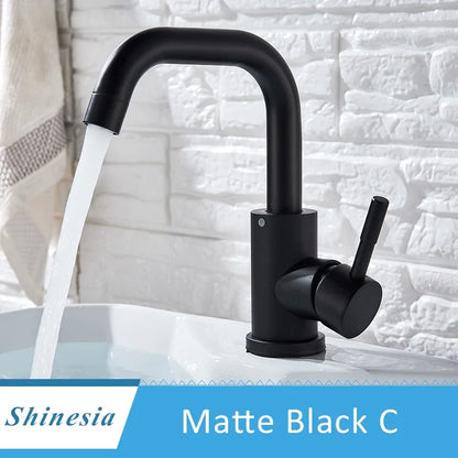 Shinesia Matte Black Bathroom Faucet for Stylish Sinks - Smarsty