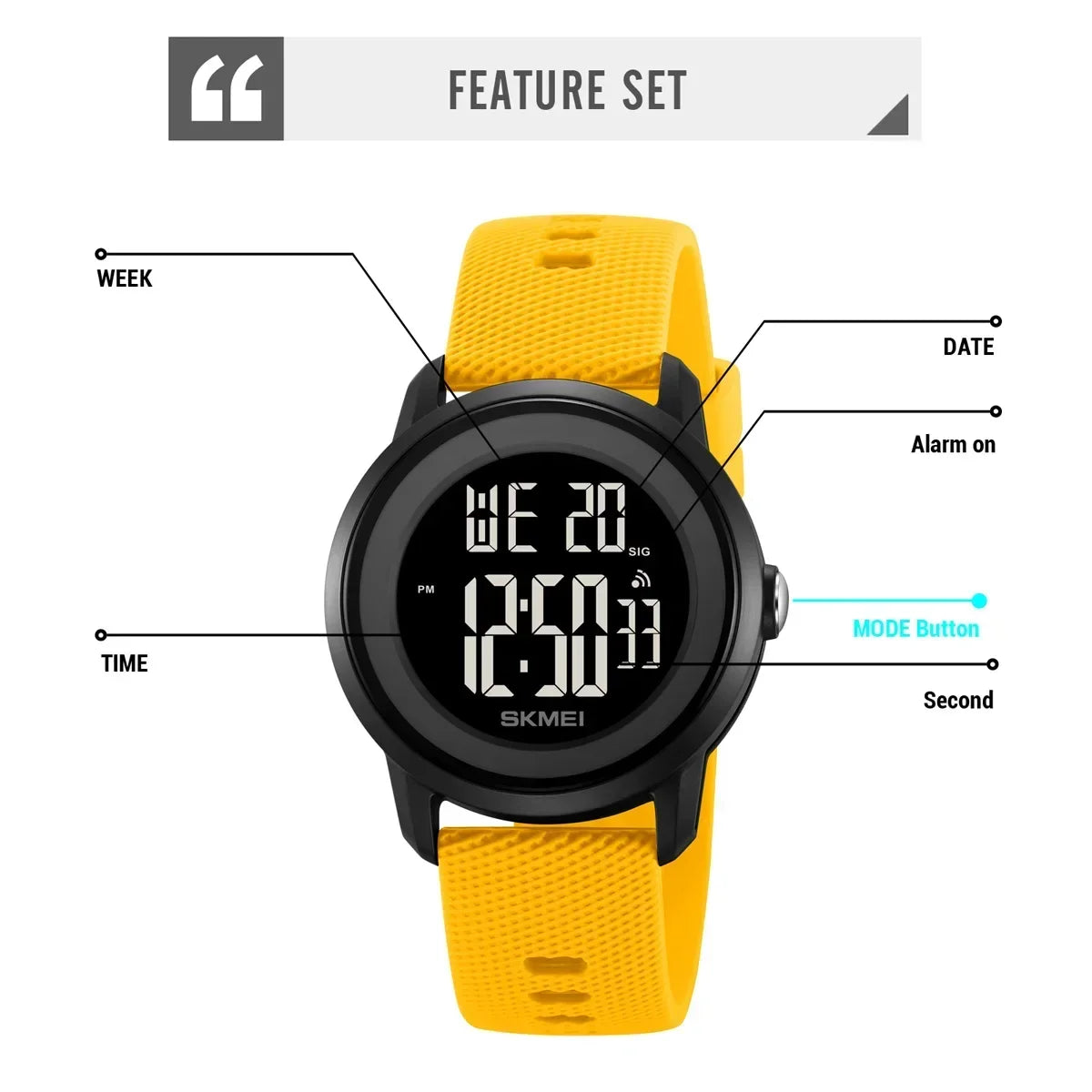 SKMEI 2218 Waterproof Digital Sport Watch for Men - Smarsty