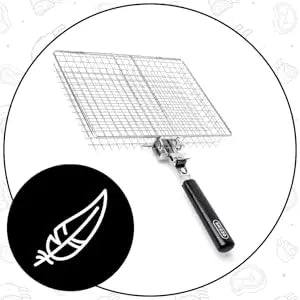 Portable Stainless Steel Folding Grill Basket for Outdoor Cooking - Smarsty