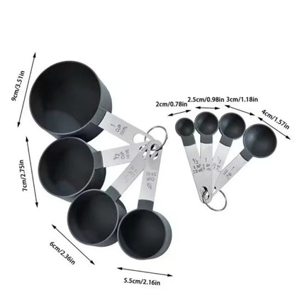 Stainless Steel Measuring Cups and Spoons Set for Precise Baking - Smarsty