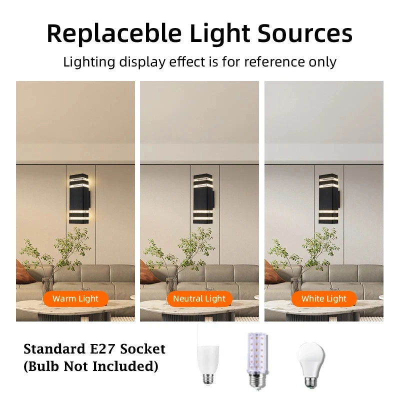 LED Outdoor Wall Lights IP65 Waterproof for Garden - Smarsty