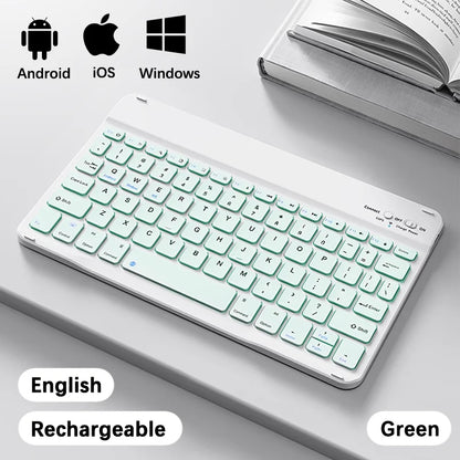 Bluetooth Keyboard For iPad Tablets Portable Wireless Slim