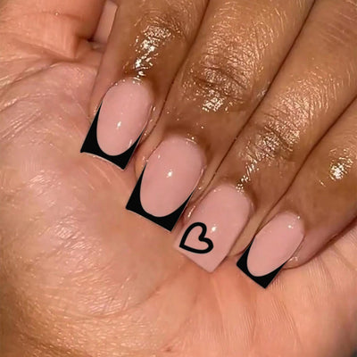 Medium Ballerina Pink Press On Nails with French Tips - Smarsty