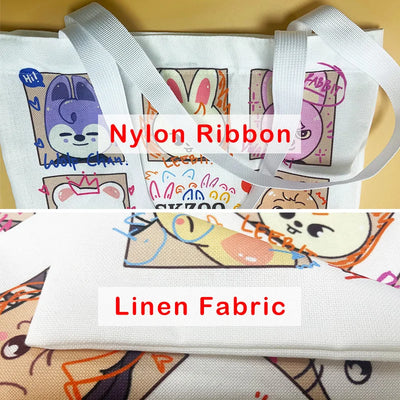 Cartoon Candy Handbag Linen Tote Top Handle For Women - Smarsty