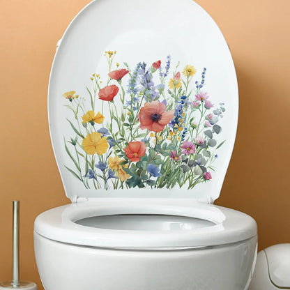 Green Plant Leaves Toilet Wall Sticker for Easy Home Decor - Smarsty