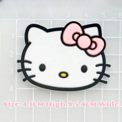 MINISO Pink Hello Kitty Charming Shoe Accessories Cute Cartoon Characters Detachable Shoe Buckles New Sandals Decoration Gift
