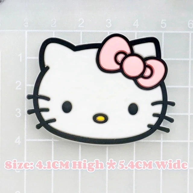 MINISO Pink Hello Kitty Charming Shoe Accessories Cute Cartoon Characters Detachable Shoe Buckles New Sandals Decoration Gift