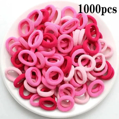 200 Pack Nylon Hair Bands Colorful Gentle No Damage - Smarsty
