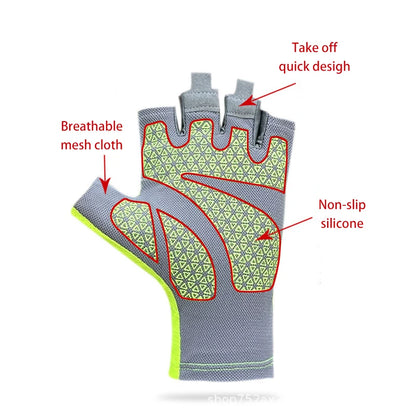 Breathable Non Slip Fingerless Cycling Gloves for Men and Women - Smarsty