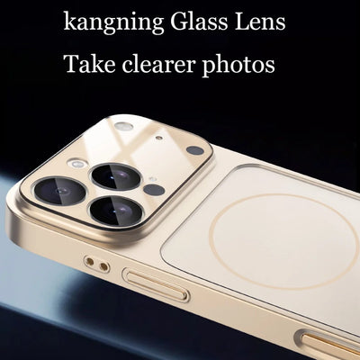 Original Glass Nano Matte Case For iPhone 17 Air 16 15 14 13 Pro Max 17Pro Magnetic For Magsafe Wireless Charging Armor Funda - Smarsty