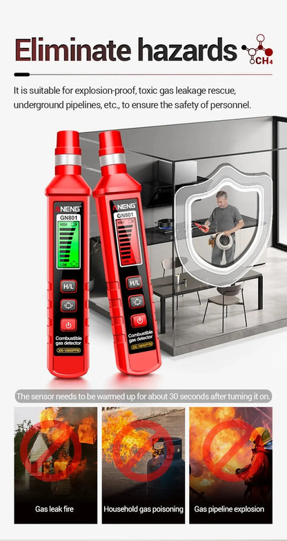 ANENG GN801 Gas Leak Detector with LCD Display - Smarsty