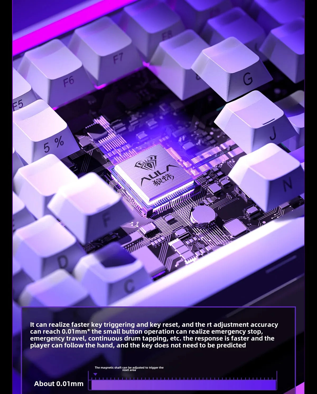 Mechanical Keyboard With Magnetic Switch RGB Gaming