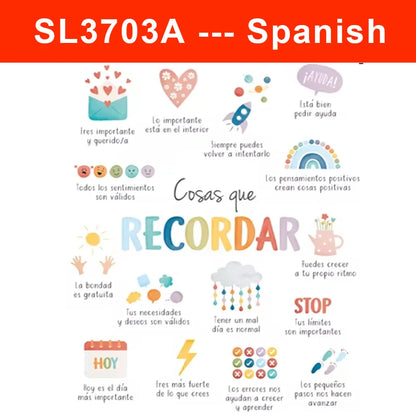 Spanish English Wall Sticker Art for Kids Rooms - Smarsty