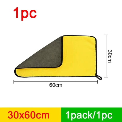 Premium Car Microfiber Towels Double Layer Drying Cloths - Smarsty