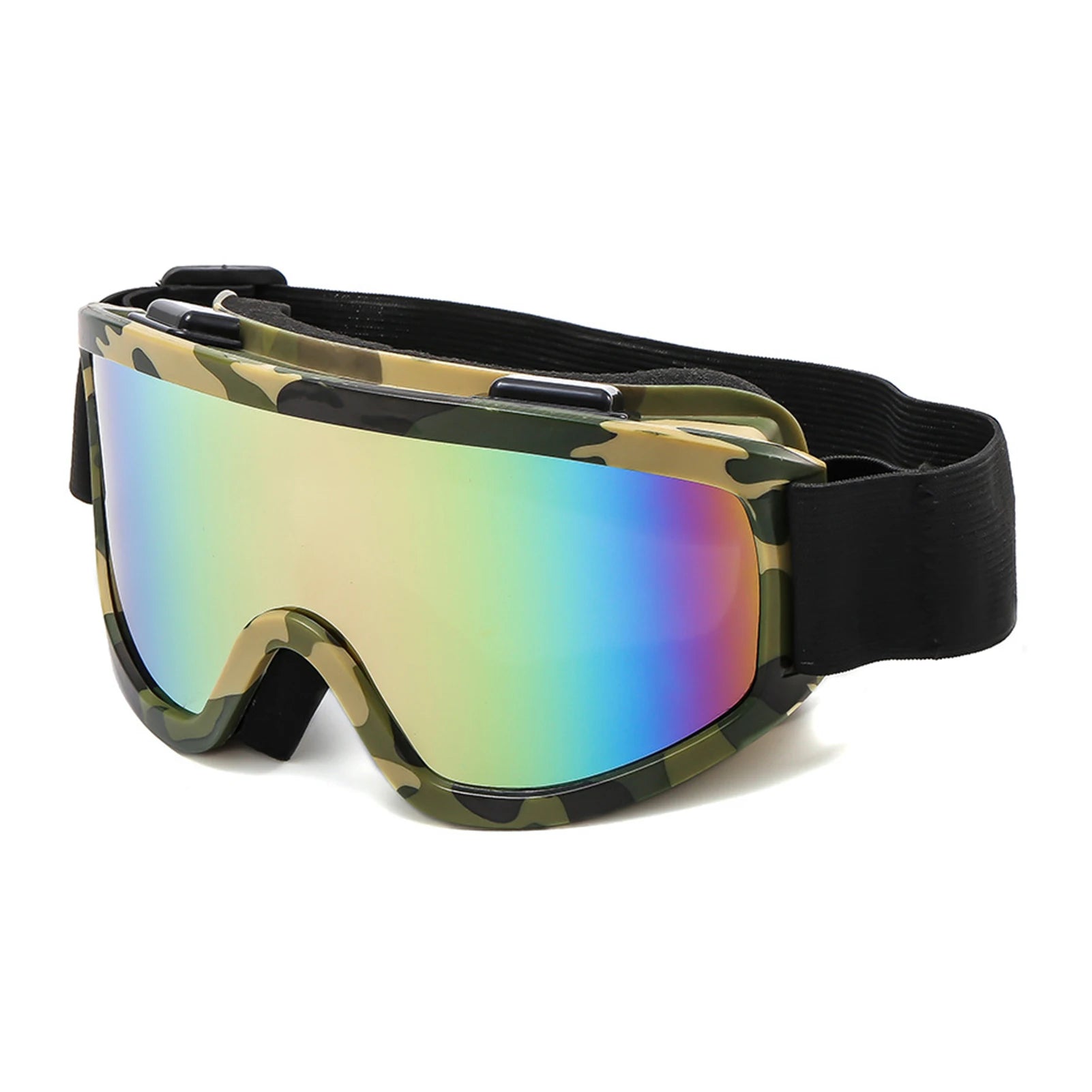 Large Frame Ski Goggles with Colorful Lens Anti-Collision Anti-Glare Lens Outdoor Sport Snow Snowboard for Snowboarding Skiing - Smarsty