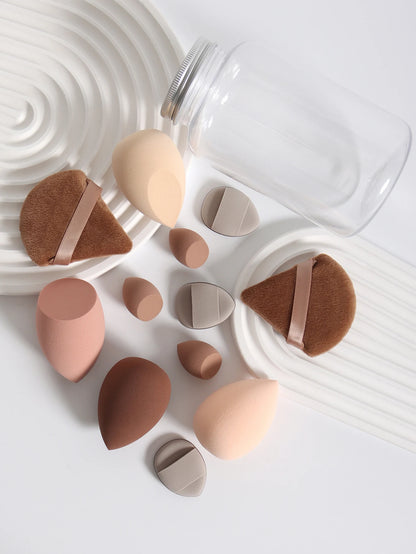 12Pcs Latex-Free Makeup Sponge Set for Flawless Application - Smarsty