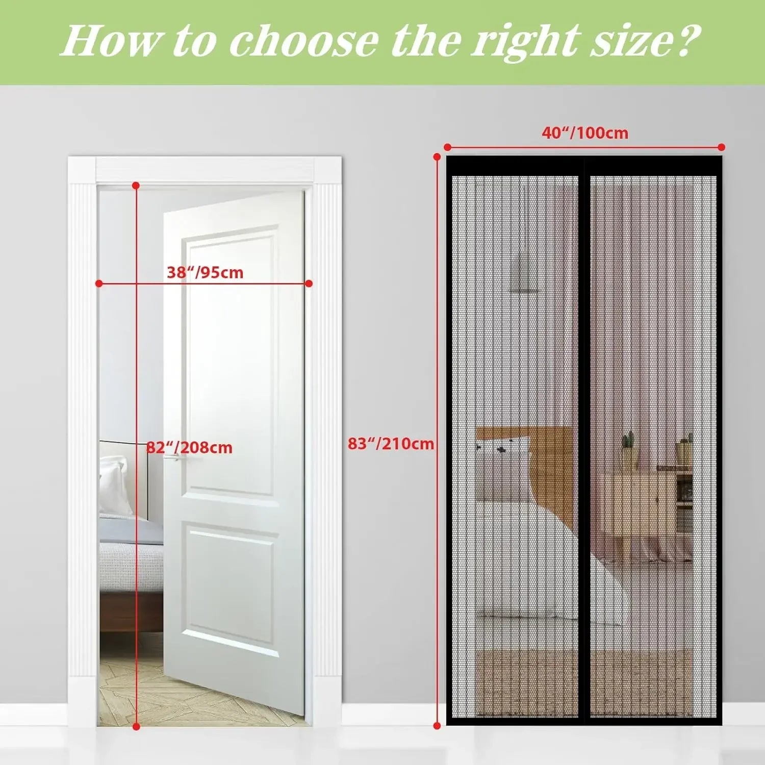 Heavy Duty Magnetic Screen Door Mesh Curtain for Bug Protection - Smarsty