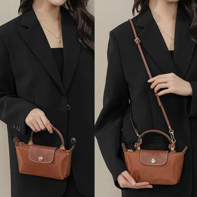 1 Set Bag Strap For Longchamp Mini Punch-free Genuine Leather Shoulder Strap Set Transformation Crossbody Strap Bag Accessories - Smarsty