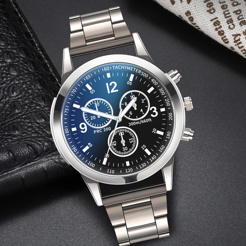 Men's Business Quartz Watch with Stainless Steel Band - Smarsty