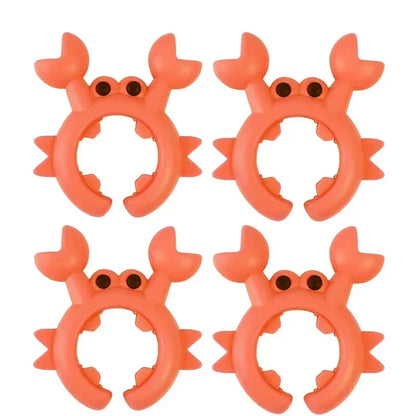 4/1PCS Silicone Spatula Rack Small Crab Anti Scalding Overflow Pot Clip Spoon Holder Clip Universal Shovel Rack Kitchen Gadget