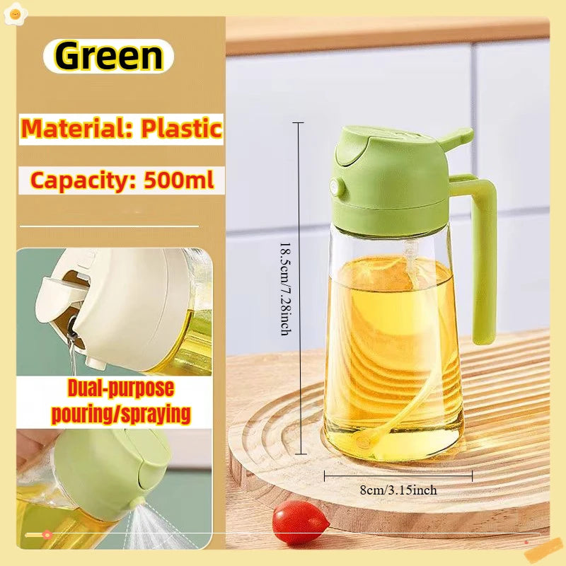 200/300/500ml Oil Spray Bottle BBQ Cooking Olive Oil Sprayer Plastic Baking Oil Spray Empty Bottle Vinegar Bottle Or  Oil brush - Smarsty