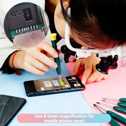 LED Magnifying Glass with Adjustable Magnification for Precision Viewing - Smarsty